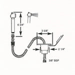 Scandvik Recessed Transom Shower w/6 Hose - White [10055P]
