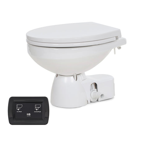 Jabsco Quiet Flush E2 Raw Water Toilet Regular Bowl - 24V  Soft Close Lid [38245-4194RSP]