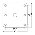 Wise - KingPin 7" x 7" Base Plate Only [8WD2000-2]