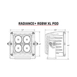 RIGID Industries XL Radiance + Light Pod - RGBW - Pair [322053]