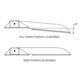 TACO Command Ratchet Hinge - 18-1/2" - 316 Stainless Steel Polished w/Hard Stop [H25-0048]