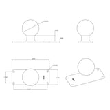 RAM Mount 2" x 5" Rectangular Base w/1.5" Ball [RAM-202U-25]