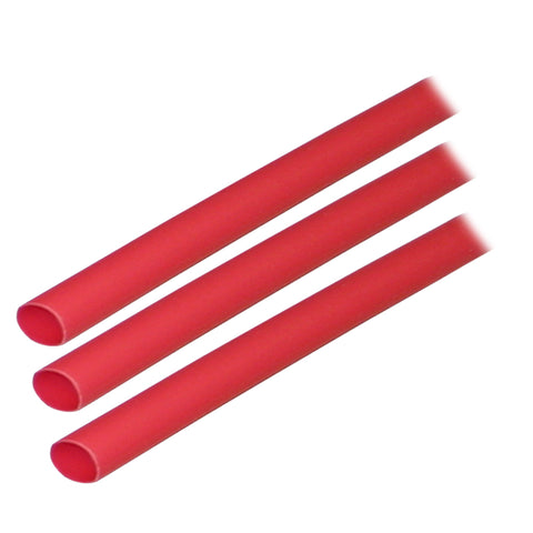 Ancor Adhesive Lined Heat Shrink Tubing (ALT) - 1/4" x 3" - 3-Pack - Red [303603]