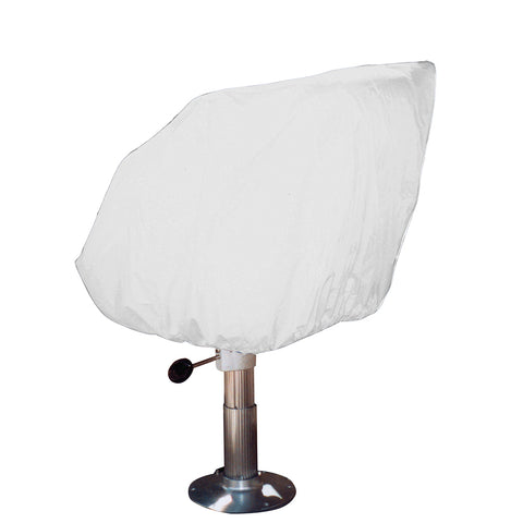 Taylor Made Helm/Bucket/Fixed Back Boat Seat Cover - Vinyl White [40230]