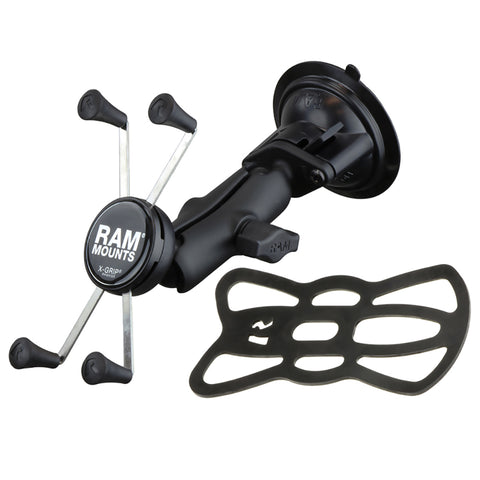 RAM Mount Twist-Lock Suction Cup Mount w/Universal X-Grip Large Phone/Phablet Cradle [RAM-B-166-UN10U]