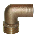 GROCO 2" NPT x 2" ID Bronze 90 Degree Pipe to Hose Fitting Standard Flow Elbow [PTHC-2000]