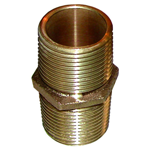 GROCO Bronze Pipe Nipple - 1" NPT [PN-1000]