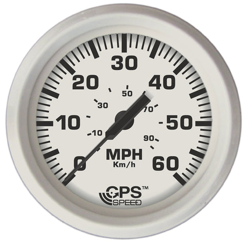 Faria Dress White 4" GPS Speedometer - 60 MPH [33147]