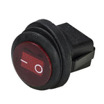 HEISE Rocker Switch - Illuminated Red Round - 5-Pack [HE-RRS]