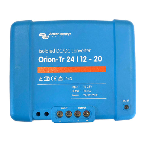 Victron Orion-TR DC-DC Converter - 24 VDC to 12 VDC - 20AMP Isolated [ORI241224110]