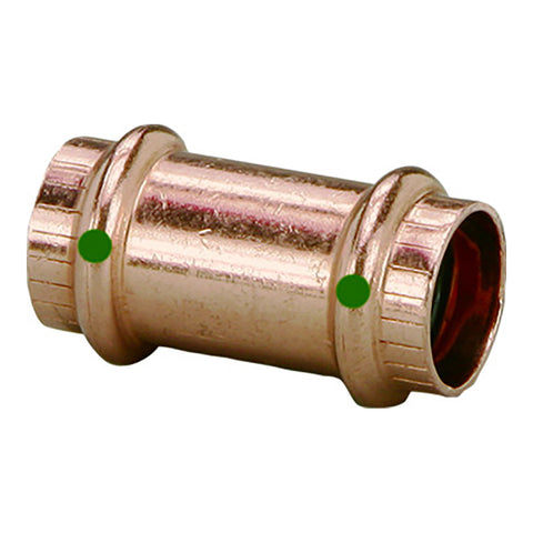 Viega ProPress 1" Copper Coupling w/o Stop - Double Press Connection - Smart Connect Technology [78182]