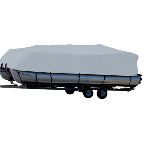 Carver Sun-DURA Styled-to-Fit Boat Cover f/22.5 Pontoons w/Bimini Top  Rails - Grey [77522S-11]