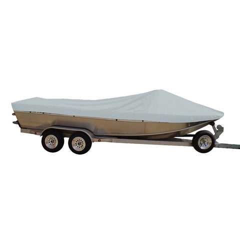 Sun-DURA Styled-to-Fit Boat Cover f/19.5 Sterndrive Aluminum Boats w/High Forward Mounted Windshield - Grey [79119S-11]