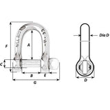 Wichard Self-Locking D Shackle - Diameter 5mm - 3/16" [1202W]