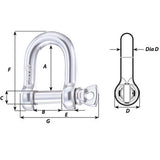 Wichard HR D Shackle - Diameter 1/4" [11203W]
