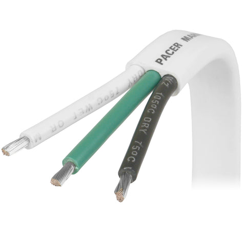 Pacer 16/3 AWG Triplex Cable - Black/Green/White - 250 [W16/3-250]
