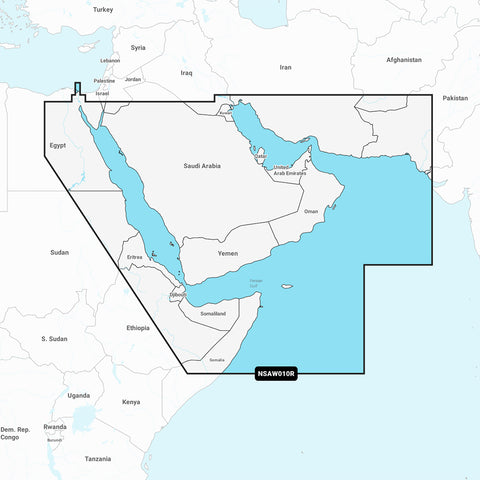 Garmin Navionics+ NSAW010R - The Gulf  Red Sea - Marine Chart [010-C1229-20]