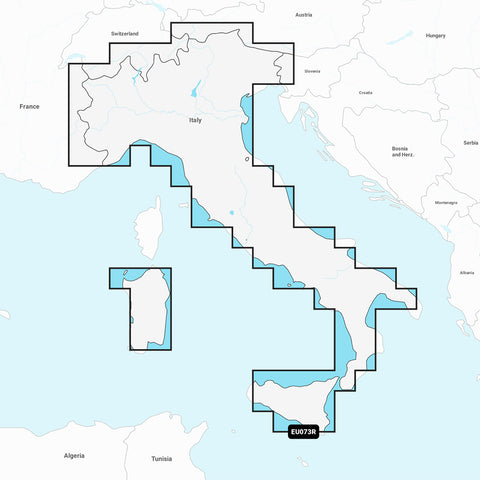 Garmin Navionics Vision+ NVEU073R - Italy, Lakes  Rivers - Marine Chart [010-C1268-00]