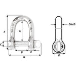 Wichard Self-Locking D Shackle - 12mm Diameter - 15/32" [01206]
