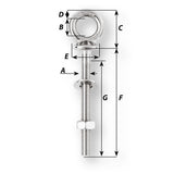 Wichard Eye Bolt - M12 x 175mm - Length 120mm [6497W]