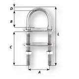 Wichard U-Bolt Pad Eye - 10mm Diameter - 25/64" - 110mm Length - 4-21/64" [6525W]