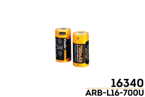 Fenix ARB-L16-700U USB Rechargeable Li-ion 16340 Battery