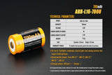 Fenix ARB-L16-700U USB Rechargeable Li-ion 16340 Battery