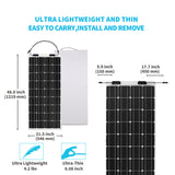 100 Watt 12 Volt Flexible Monocrystalline Solar Panel