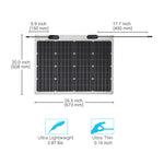 50 Watt 12 Volt Flexible Monocrystalline Solar Panel