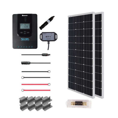 New 200 Watt 12 Volt Solar Premium Kit